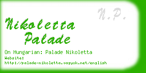 nikoletta palade business card